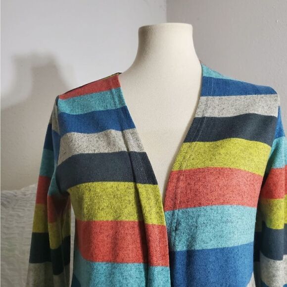 Grace & Emma NWOT Multi-colored Striped Cardigan Duster Size Small - Picture 6 of 10